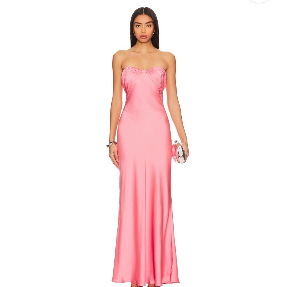 MISHA COLLECTION Strapless Pink Dress